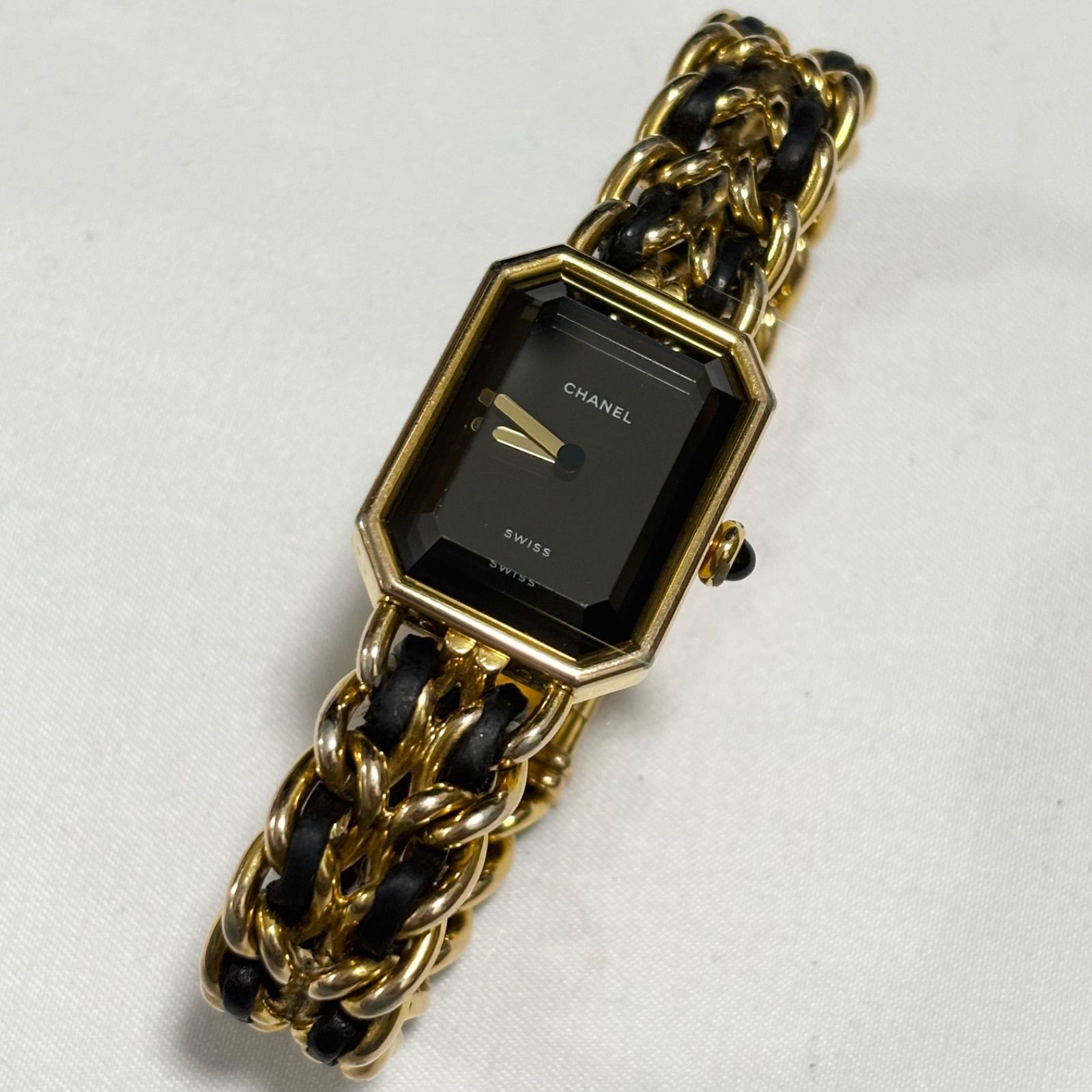 送料無料】CHANEL/シャネル/プルミエール/クォーツ腕時計/ブラック
