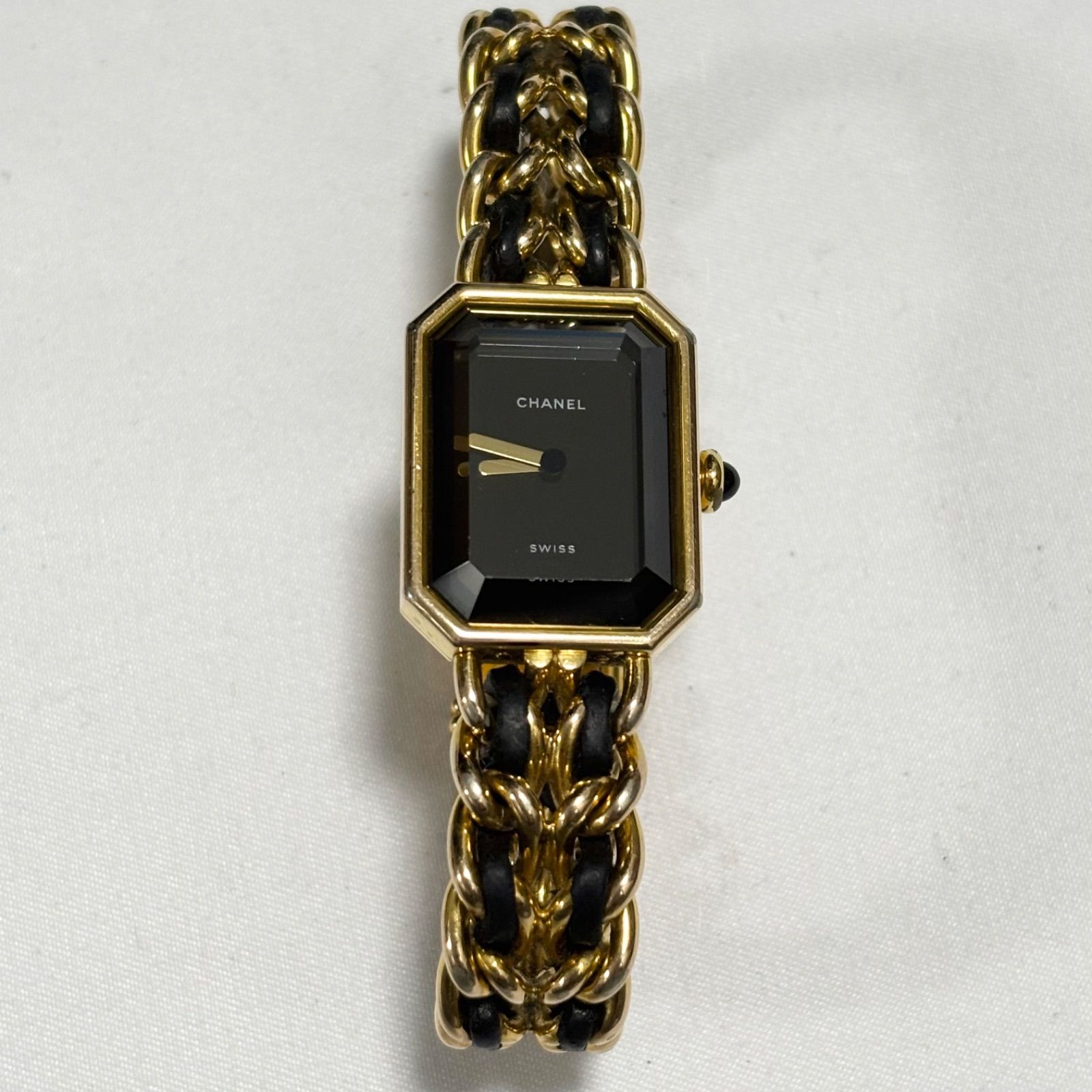 送料無料】CHANEL/シャネル/プルミエール/クォーツ腕時計/ブラック
