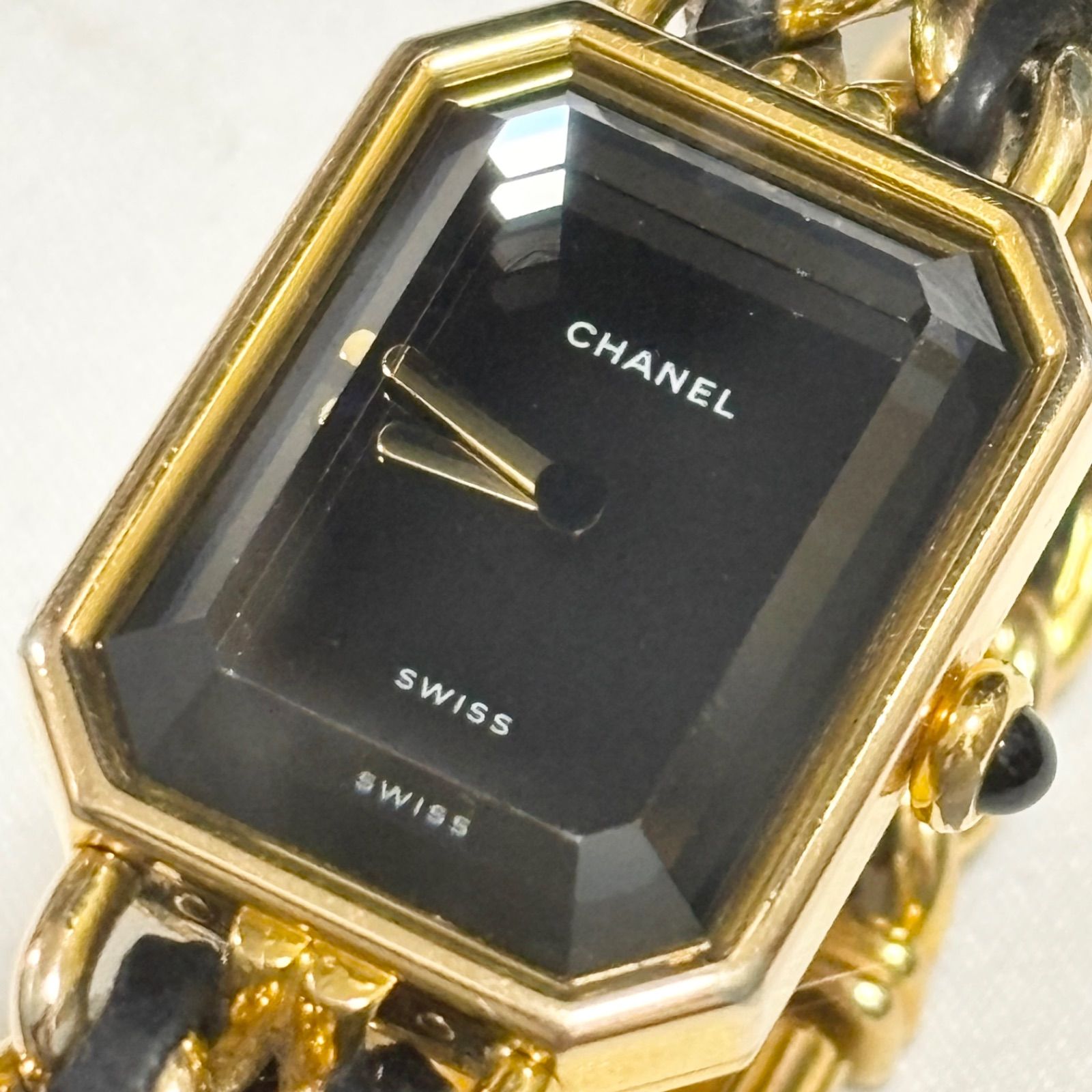 送料無料】CHANEL/シャネル/プルミエール/クォーツ腕時計/ブラック
