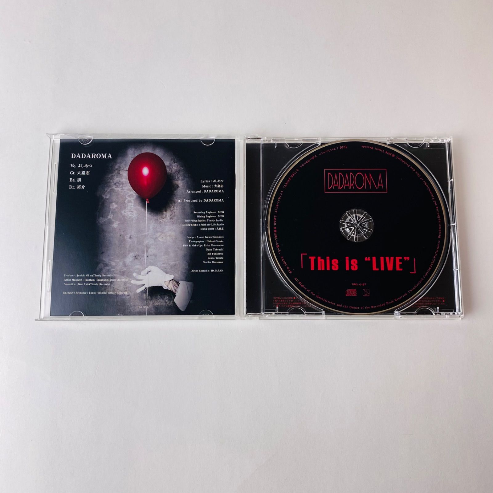 帯付] DADAROMA / 「This is “LIVE”」 [廃盤] TRCL-0167 [N1]【CD