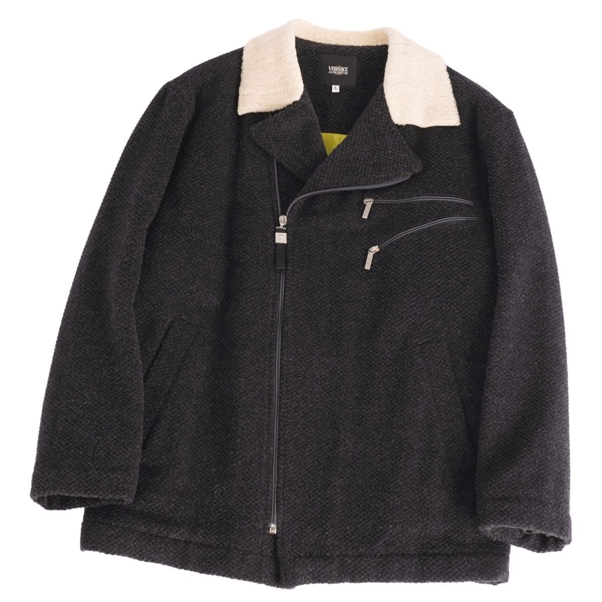 極美品Versace Jeans Couture テーラードジャケット　ウール 極美品 ヴェルサーチ VERSACE JEANS COUTURE ジャケット ダ - メルカリ