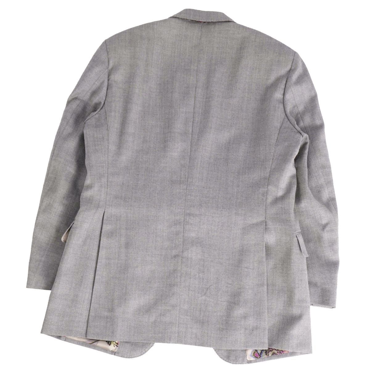 美品 エトロ ETRO ジャケット テーラード ウール シルク アウター