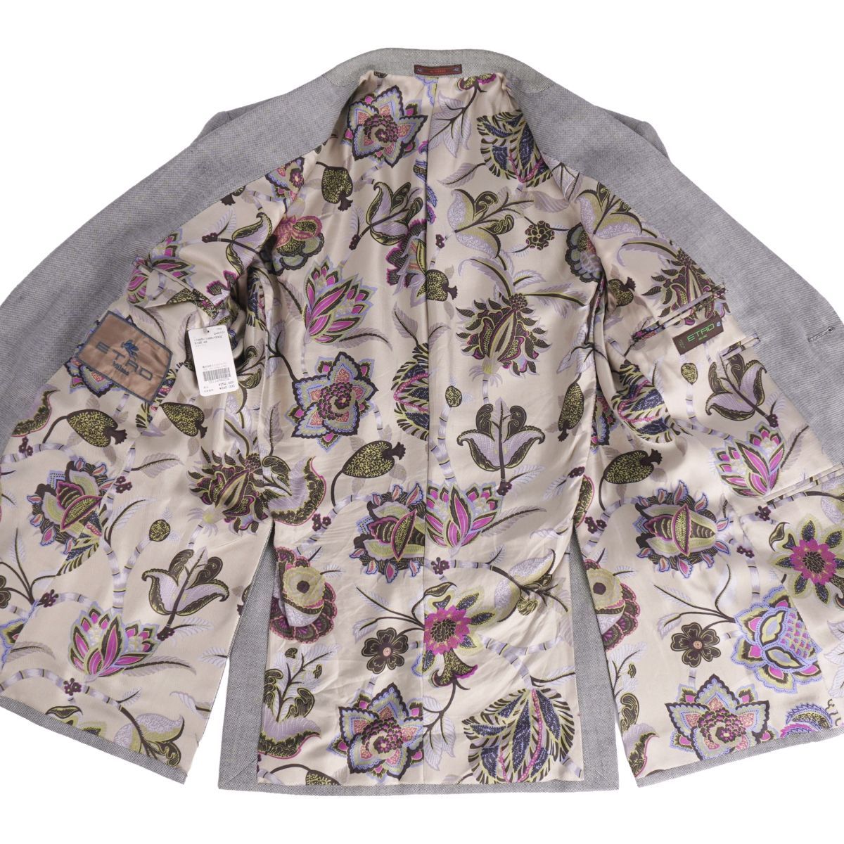 美品 エトロ ETRO ジャケット テーラード ウール シルク アウター
