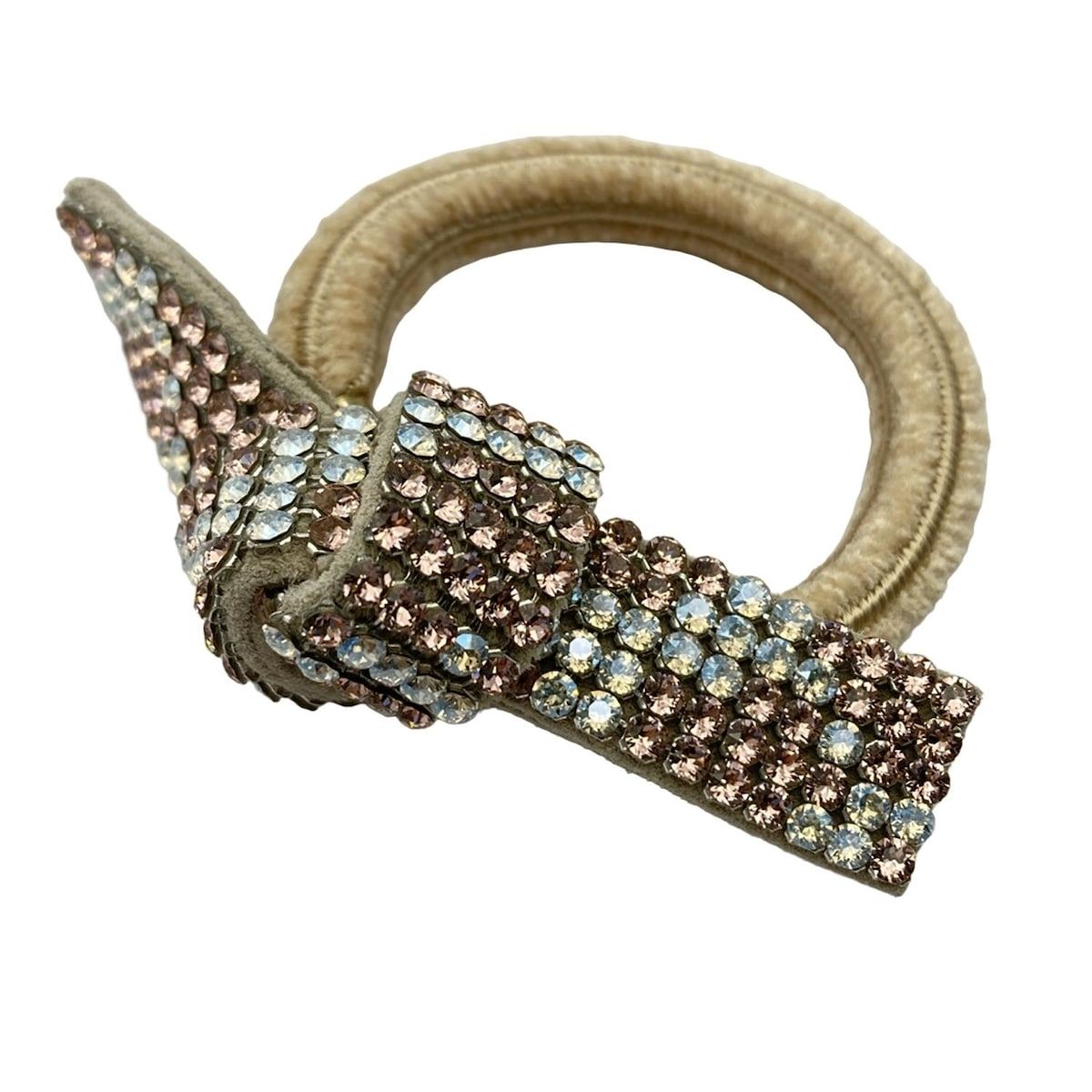 acca(アッカ) アクセサリー美品 - ベージュ×ピンク×クリア ヘアゴム