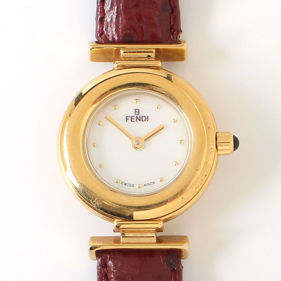 MOK25130 美品 FENDI フェンディ 腕時計 シェル文字盤 ヴィンテージ