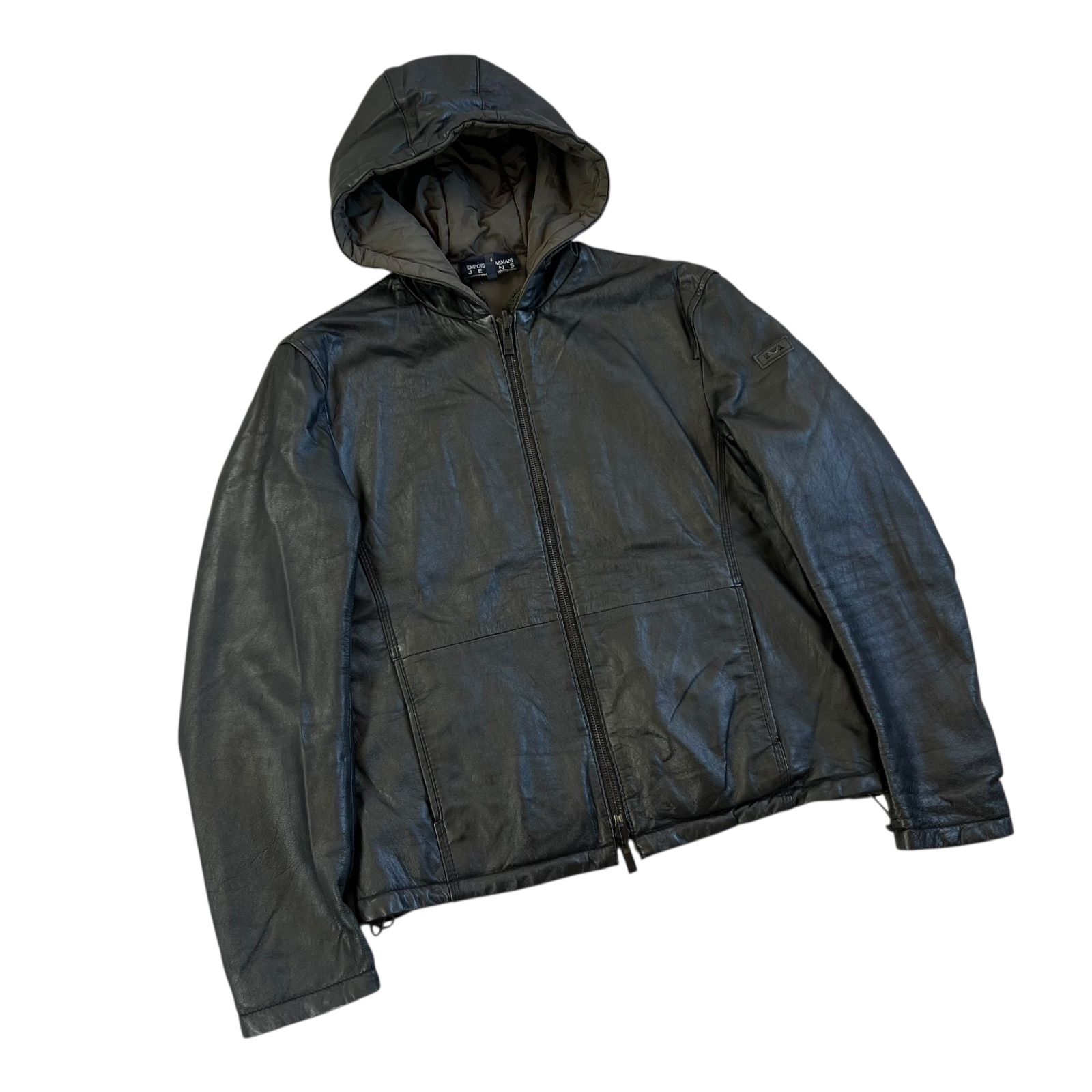 ARMANI JEANS / アルマーニジーンズ リバーシブル ラムレザーフーディ