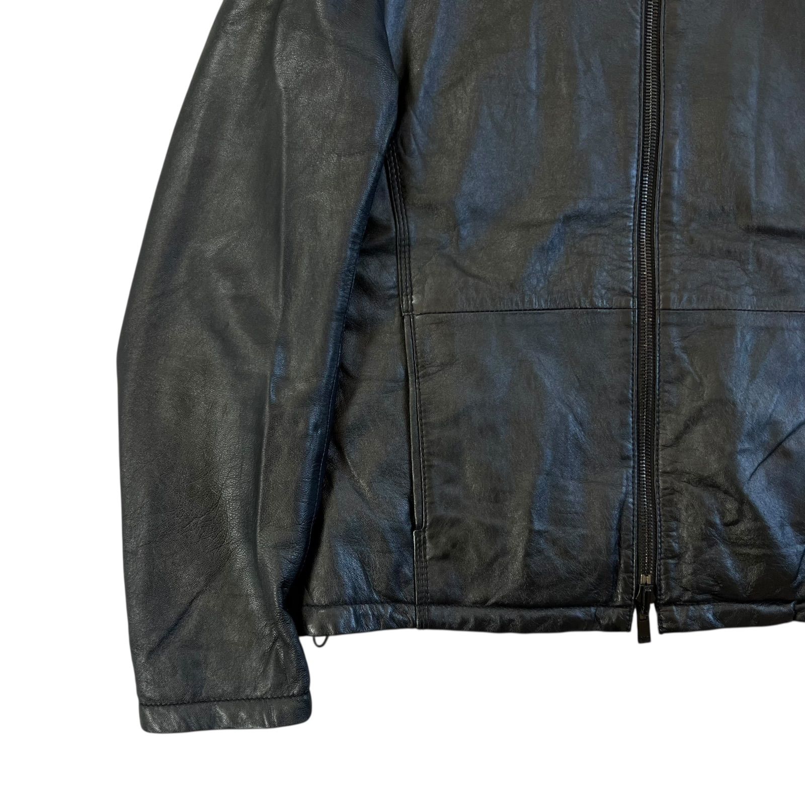 ARMANI JEANS / アルマーニジーンズ リバーシブル ラムレザーフーディ