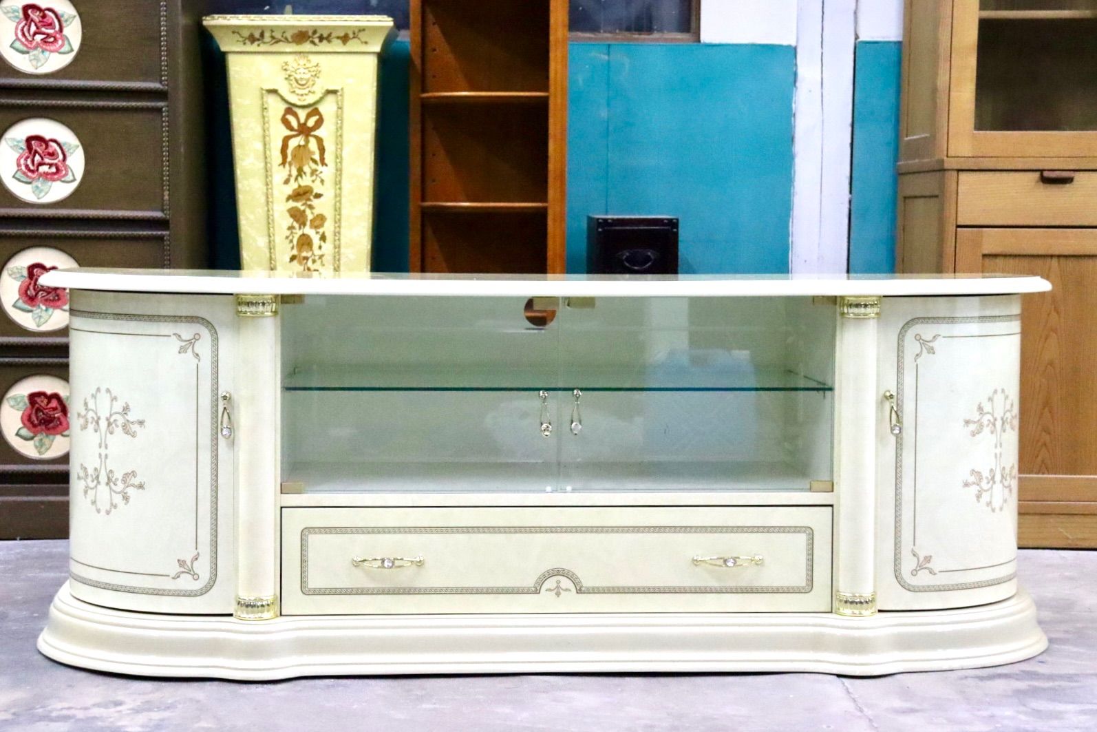 ○SaltarelliMOBILI | サルタレッリモビリ フローレンス TVボード AVボード ローボード 輸入家具 ロココ調 イタリア 定価約34.4万