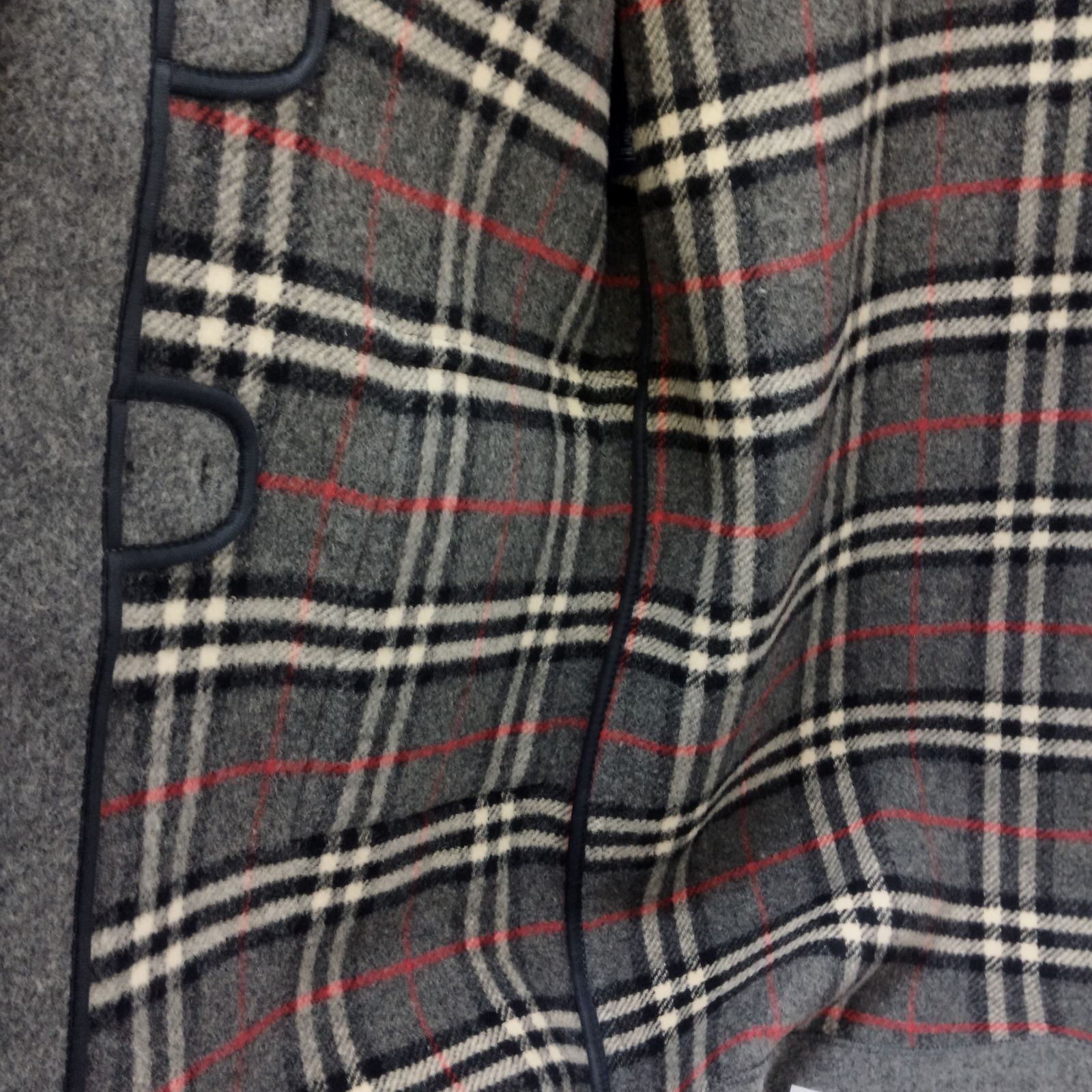 【美品】バーバリーズ Burberrysダッフルコート ノバチェック 英国製 Burberrys 英国製 ダッフルコート Lサイズ グレー ノバチェック