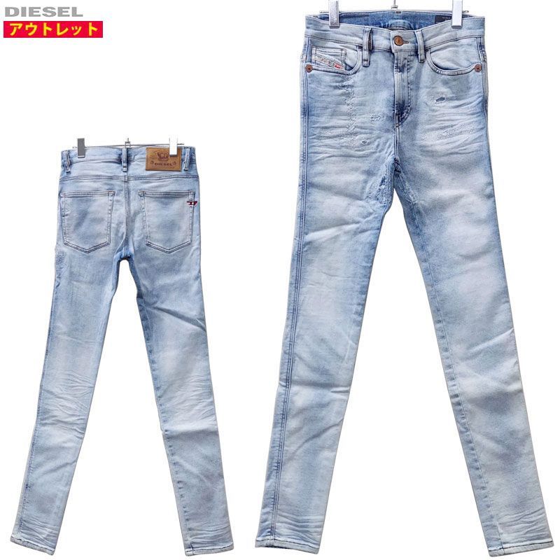 DIESEL ディーゼル ジョグジーンズ D-REEFT-Y-TL 細スキニー A 01458 069 UC 01 W 26|27 L 32 ストレッチ ジョグデニム Sweat jeans メンズ デニム パンツ