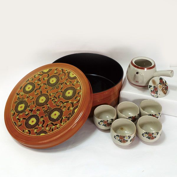 九谷焼 九谷焼圓山造 和食器 九谷圓山造 茶器揃 急須 湯呑5 茶箱 ギフト