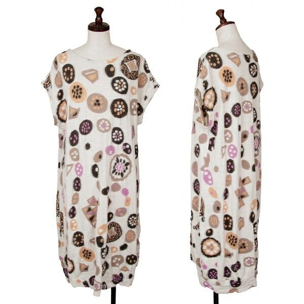 イッセイミヤケ ハートISSEY MIYAKE HaaT ウールサークルワンピース ライトベージュ3