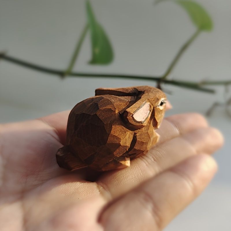 SGYP204 手作り木製うさぎの置物｜手彫りのあたたかみと優しい彩色