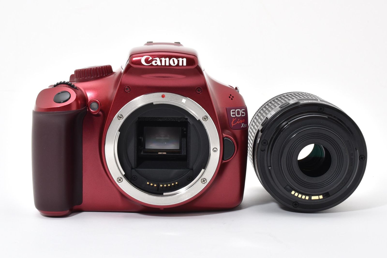 □ 美品 □ キヤノン Canon EOS Kiss X50 レッド レンズセット ≪S数