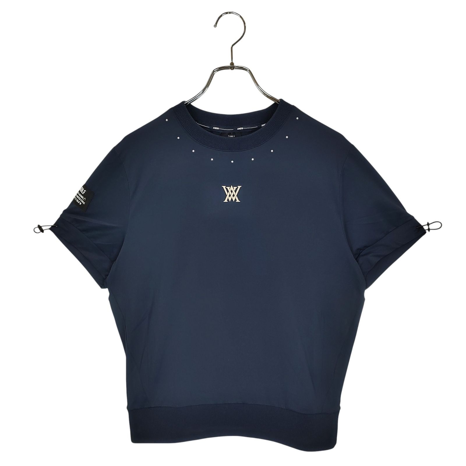 ANEW GOLF アニュー ゴルフ ビーズポイント クロップ 半袖 クルー