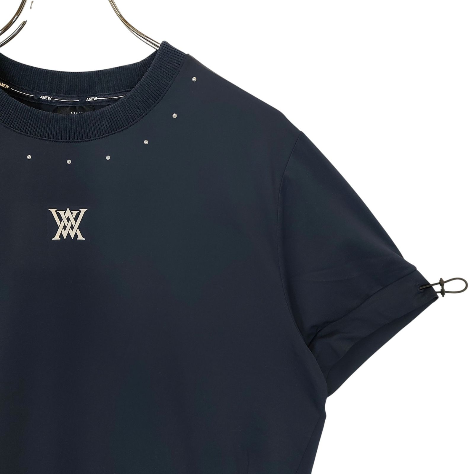 ANEW GOLF アニュー ゴルフ ビーズポイント クロップ 半袖 クルー
