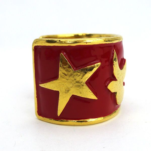 YVES SAINT LAURENT / イブサンローラン ◇エナメル バングル レッド