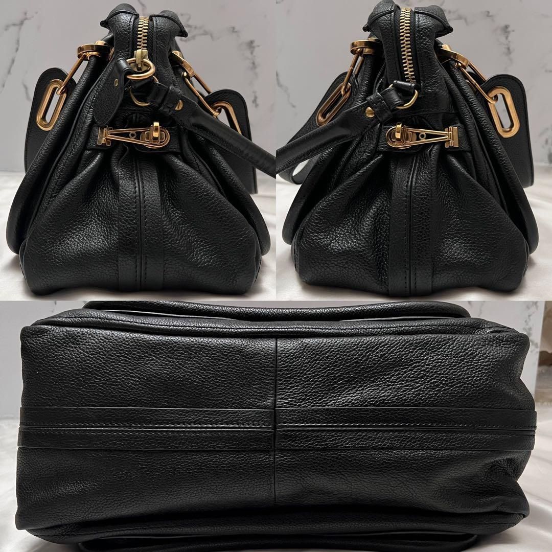 ◇極美品◇クロエ パラティ 2wayショルダーバッグ ブラック ミディアム