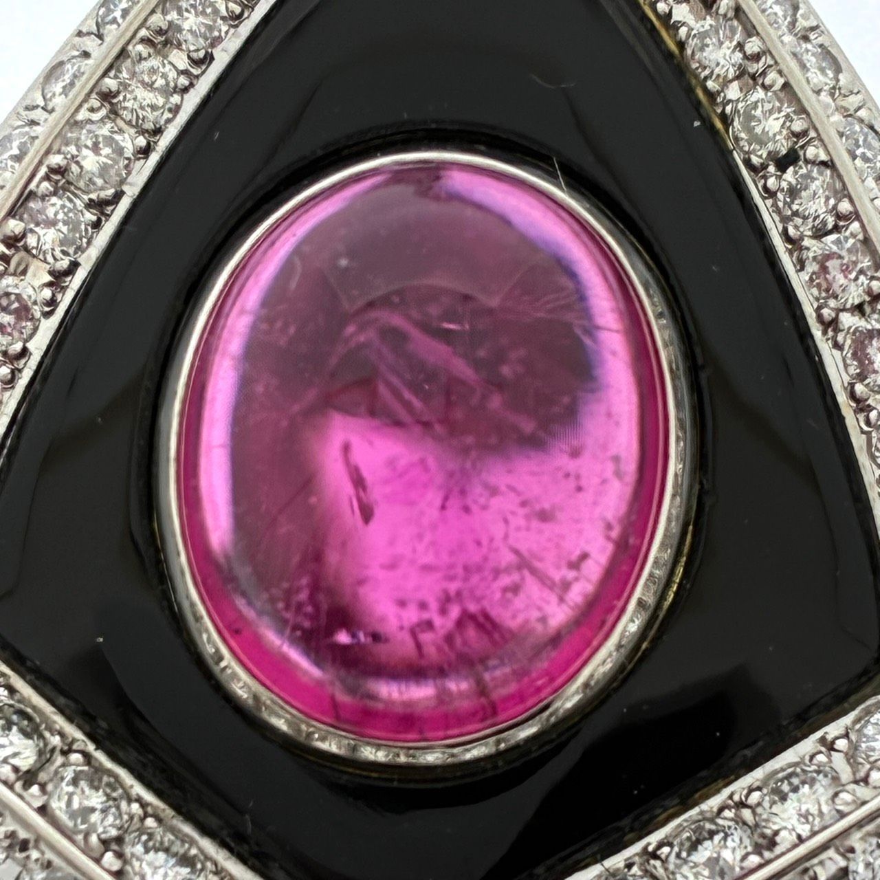 新品仕上済み Pt900 Pt850 天然 ピンクトルマリン ダイヤモンド