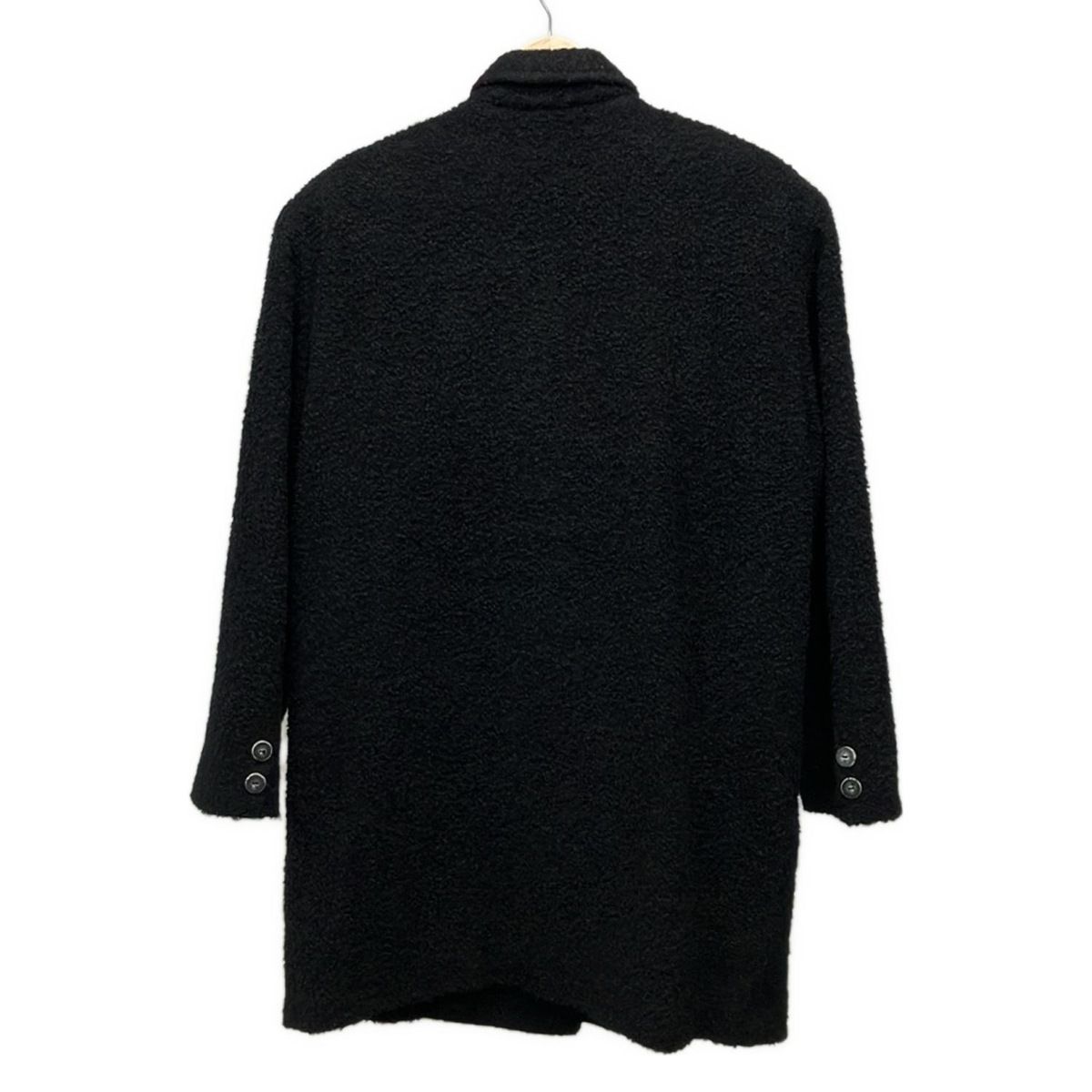 AGNONA(アニオナ) コート レディース美品 - 黒 長袖/肩パッド/秋/冬