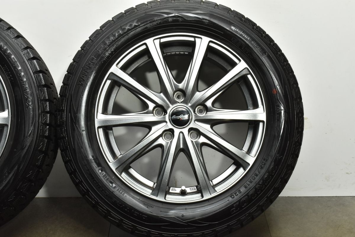  ユーロスピード 16 in 6 5 J 53 PCD 114 3 ダンロップ ウィンターマックス WM 01 205 60 R ノア ヴォクシー ステップワゴン 可 16インチ タイヤ ホイールセット