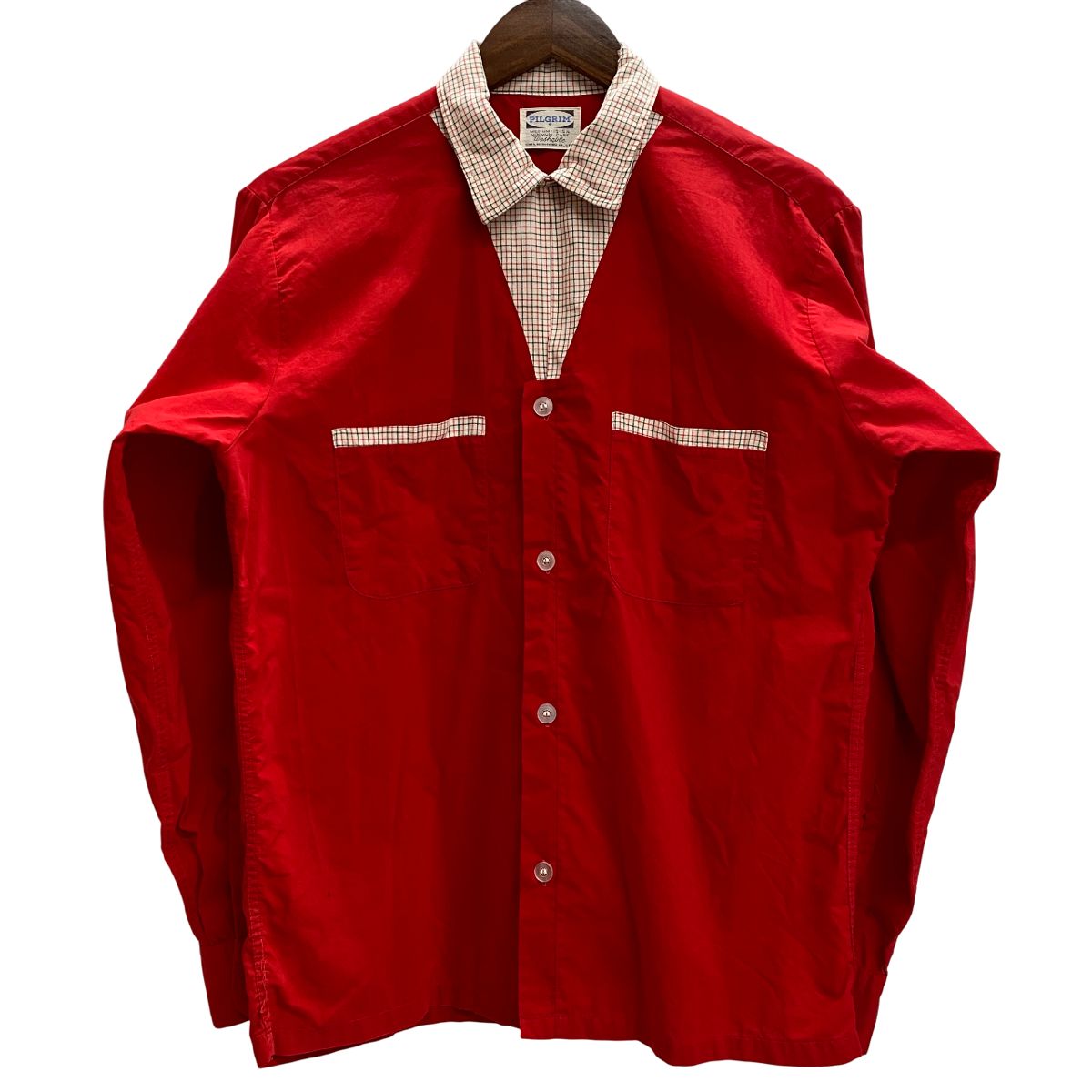 ヴィンテージ vintage 50's Pilgrim オープンカラーシャツ 長袖シャツ