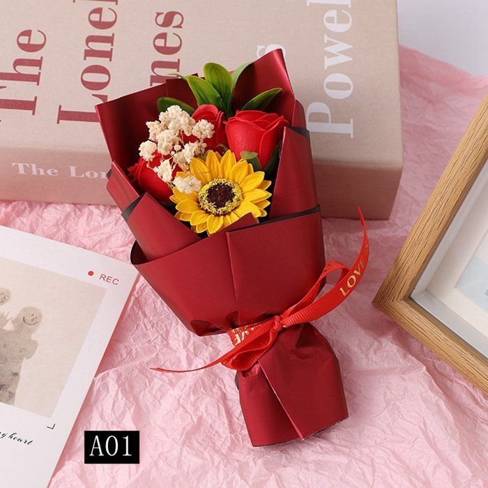 ソープフラワー ミニブーケ 母の日プレゼント バラ ミニ花束 ソープ