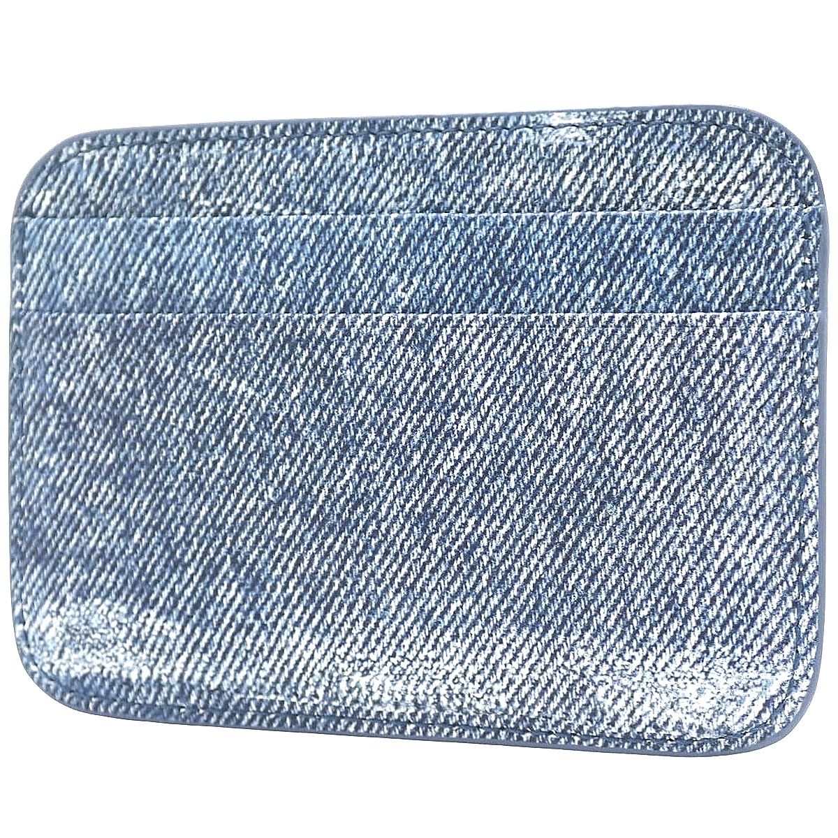 BALENCIAGA(バレンシアガ) デニムプリント カードケース カードケース/パスケース 名刺入れ 定期入れ 小物 ダメージ加工 レザー ブルー青 593812 ユニセックス 40802168885【中古】【アラモード】 BALENCIAGA(バレンシアガ) デニムプリント カードケース カードケース