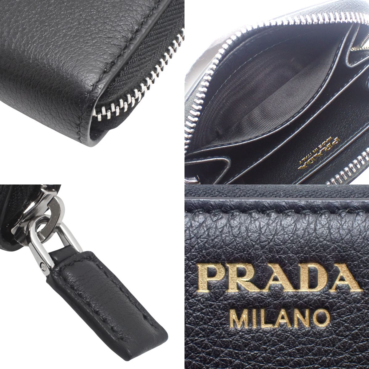 PRADA(プラダ) ロゴ コインパース コインケース ラウンドファスナー