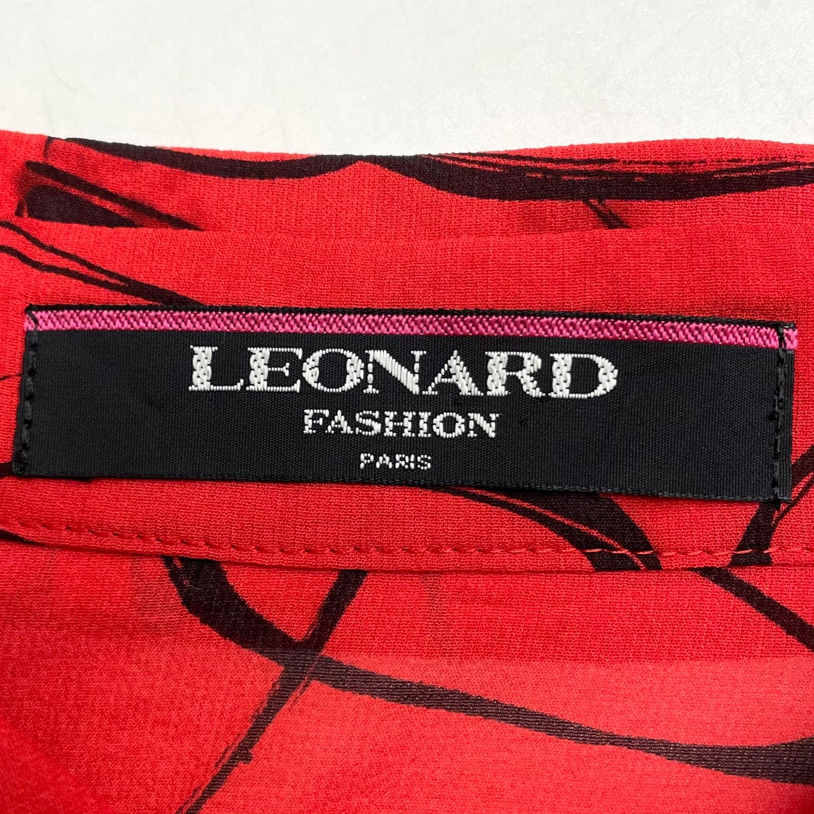 LEONARD レオナール シルク混シャツ 長袖シャツ ブラウス トップス