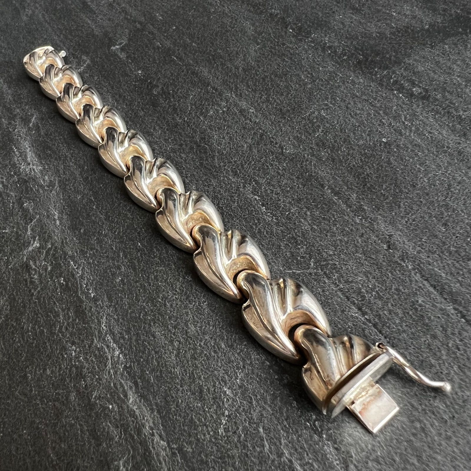 イタリア ヴィンテージ シルバー オーバル リンクブレスレットITALY925 送料無料 db-025L【drive シルバーアクセサリー】 ドライヴ ヘビー