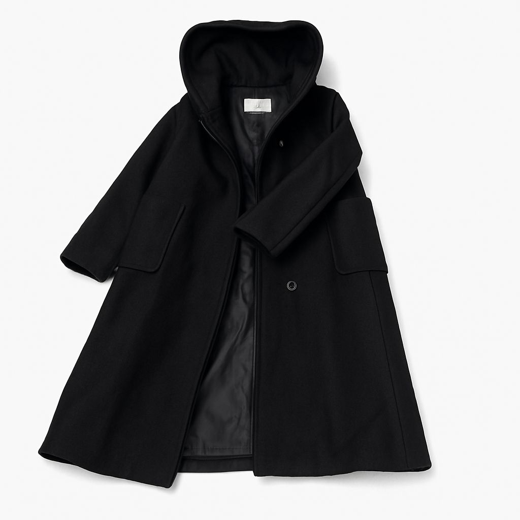 SLOBE IÉNA スローブイエナ フード付きロングコート ブラック 38