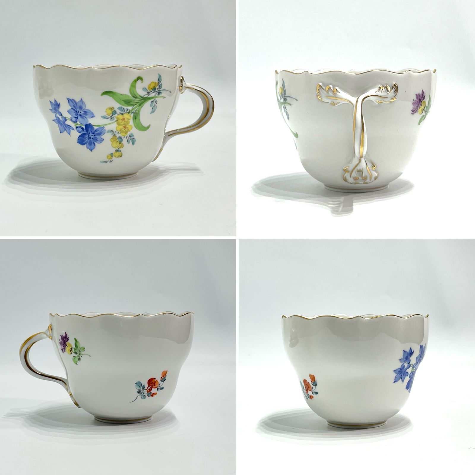 マイセン ベーシックフラワー 2つ花 ヒヤシンス 兼用カップ＆ソーサー