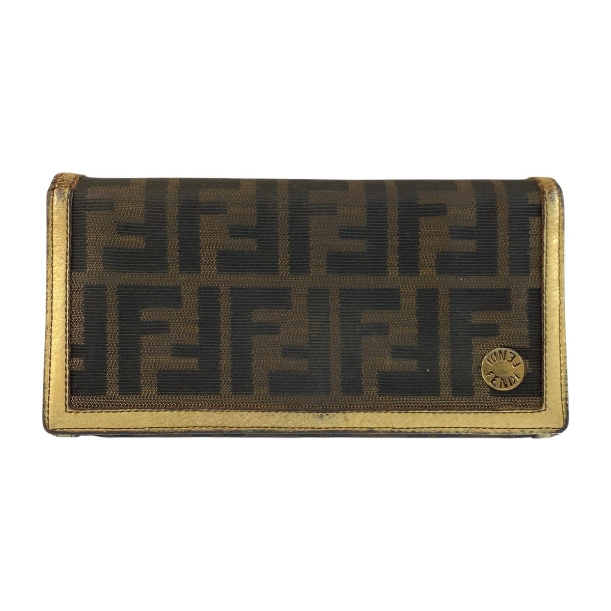 FENDI フェンディ ズッカ ブラウン ゴールド キャンバス 2270-8M0000