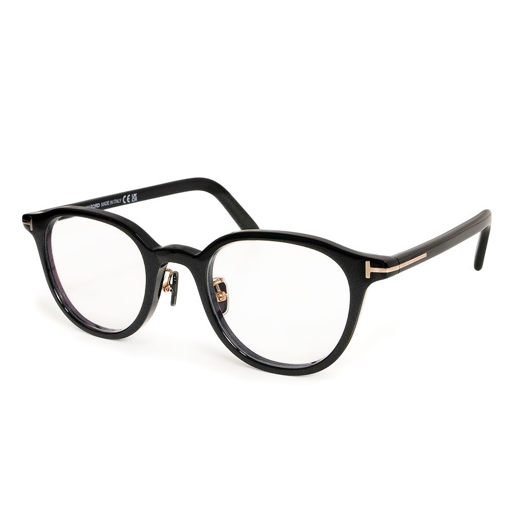 トムフォード アジアンフィット ボストン アイウェア 眼鏡 メガネ サングラス プラスチック ブラック ゴールド金具 TF 5857 TOM FORD