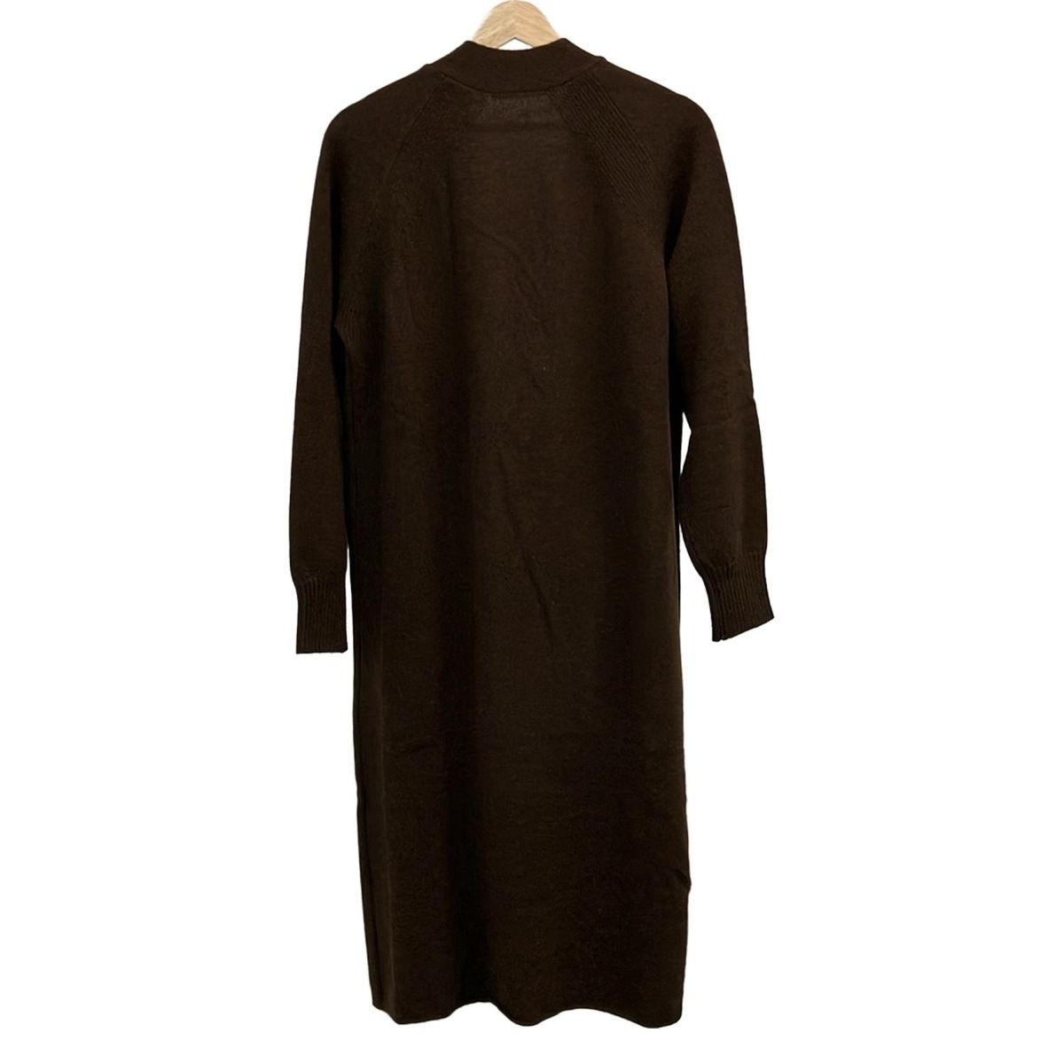 CINOH チノ カーディガン サイズ38 M レディース - ダークブラウン 長袖 ロング丈