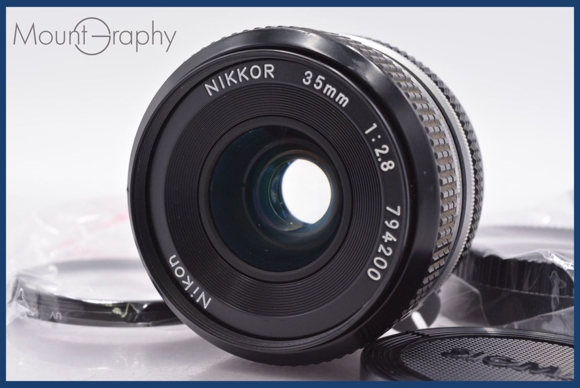 ☆実用美品☆ ニコン Nikon NIKKOR 35mm F2.8 非Ai 前後キャップ