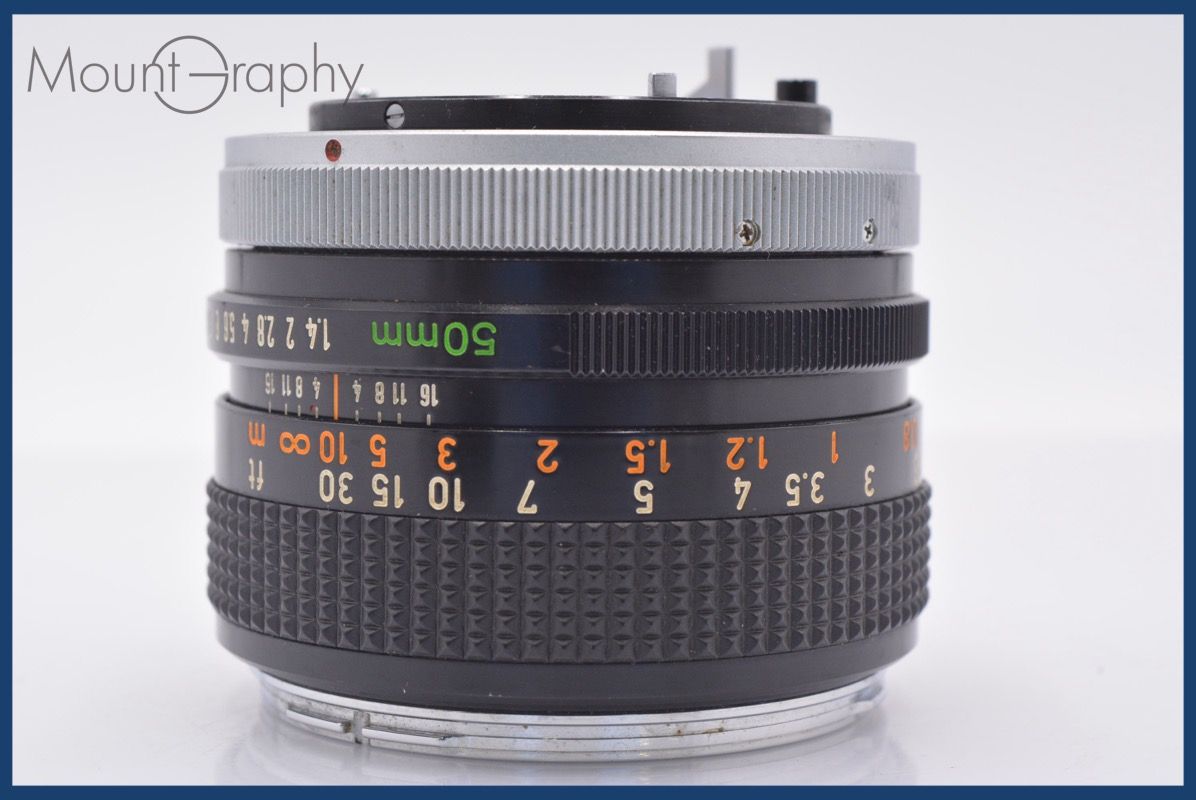 キヤノン Canon FD 50mm 販売 F1.4 前後キャップ&レンズフィルター付