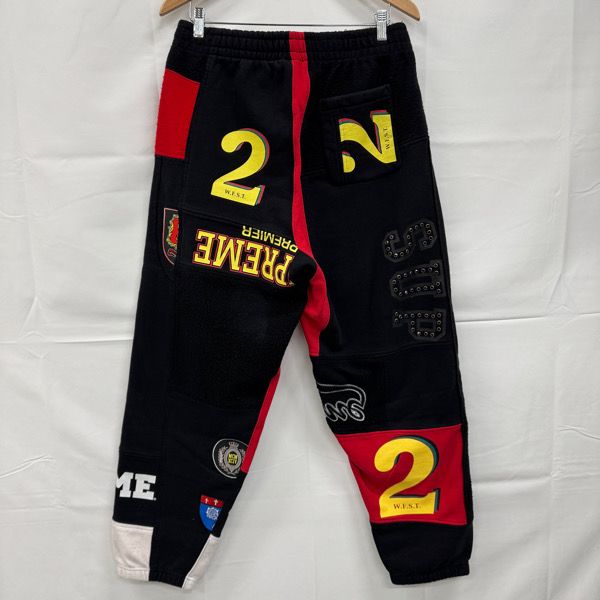 Supreme|シュプリーム 25 SS Patchwork Sweatpant|パッチワーク スタッズ スウェットパンツ|ブラック|M