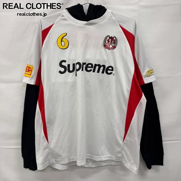 Supreme/シュプリーム【23AW】hooded soccer jersey/フード サッカー ジャージー/ホワイト/L