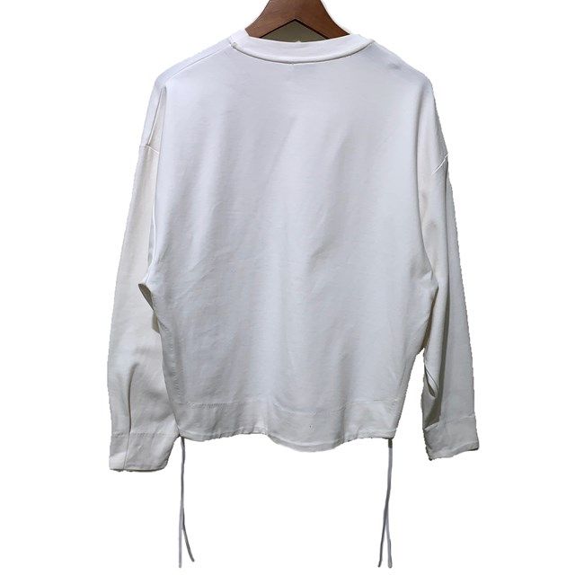 HYKE ロンT 長袖 カットソー トップス クルーネック 無地 サイド裾