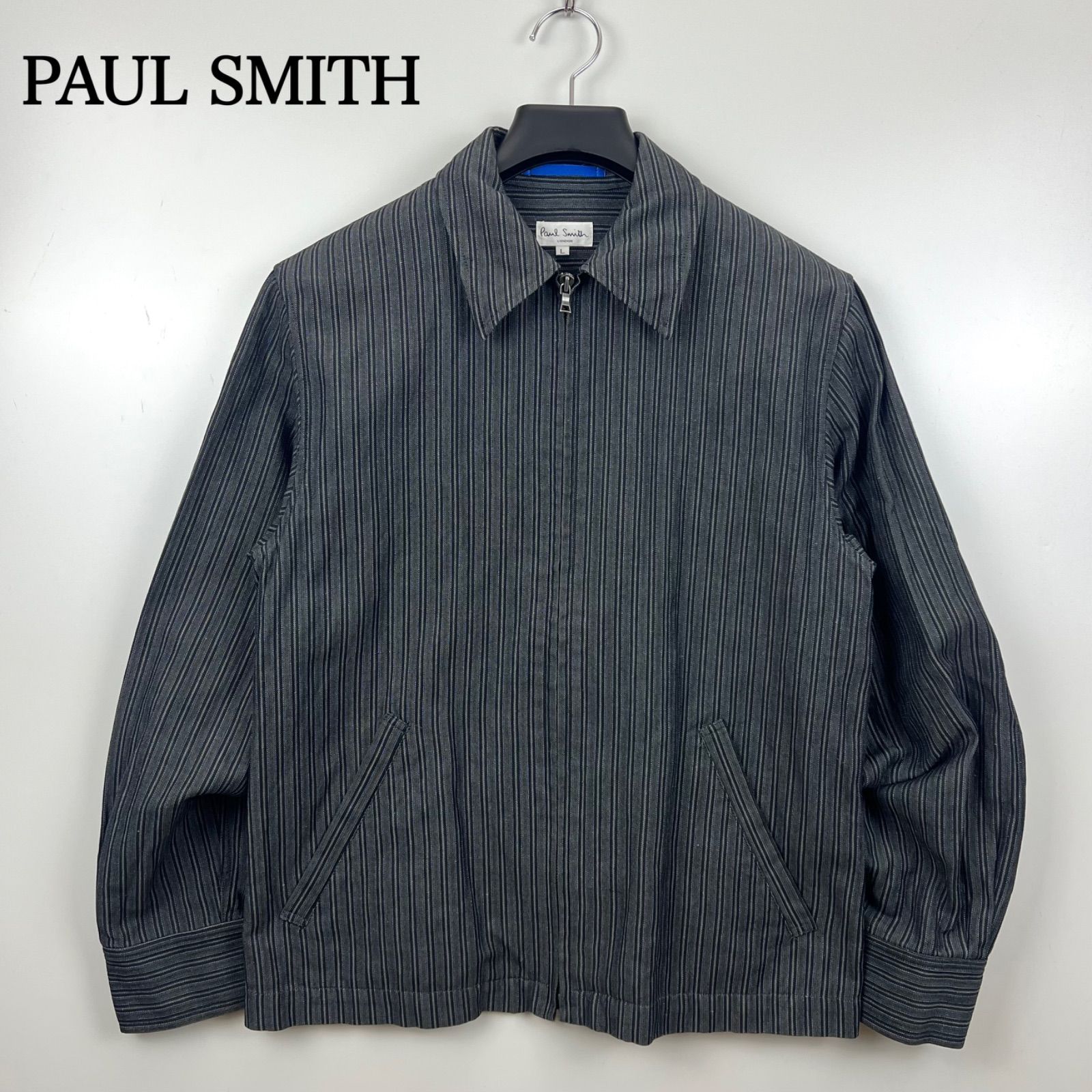 PAUL SMITH 00s y2k archive stripes BOX jacket L ポールスミス