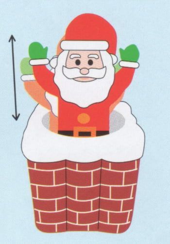 ムービングエアーディスプレイ エントツサンタ H 180 cm