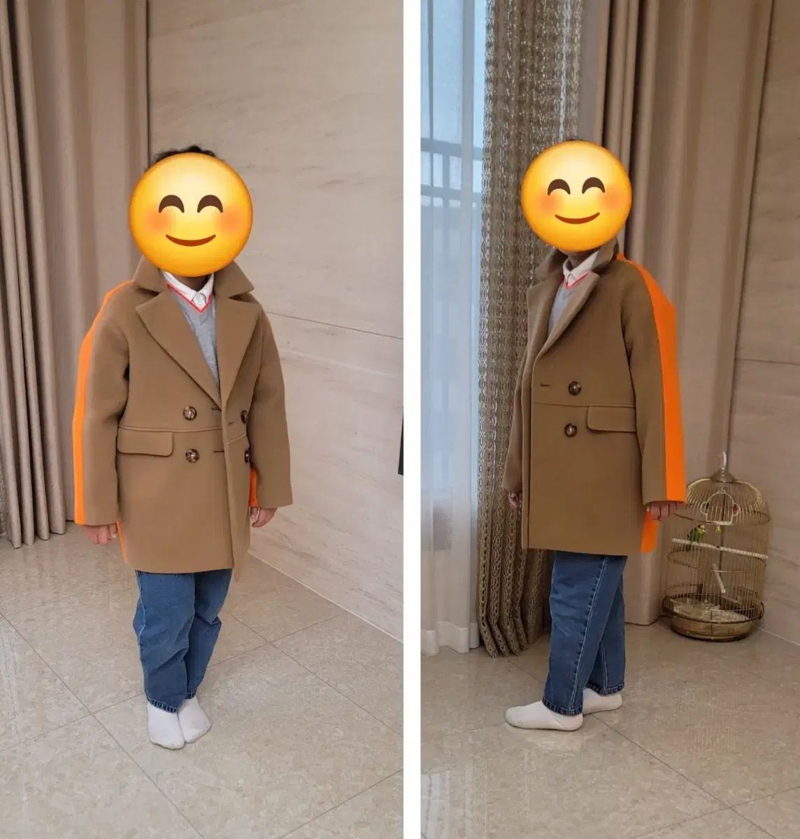 バーバリー ウール カシミア ダブル コート 10 Y ユニセックス 着