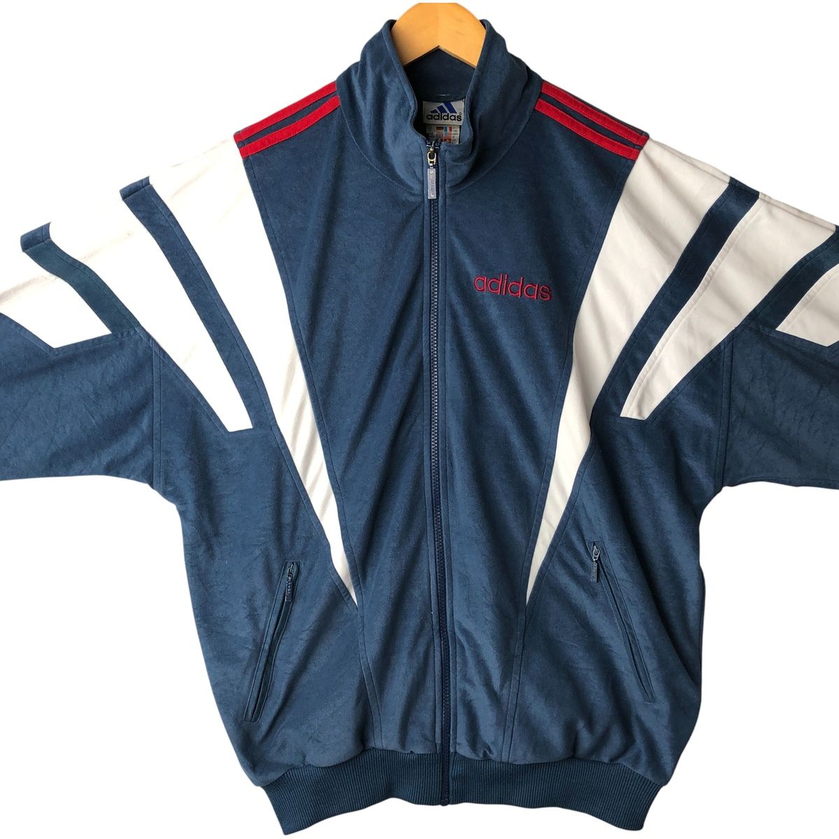 古着 90年代 アディダス adidas ベロアジャージ トラックジャケット 