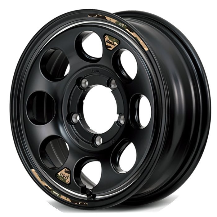 ホイール4本セット 16インチ 5 J 20 H 139 7 MID DOD ウシャリン セミグロスブラック リムヴァーレイポリッシュ