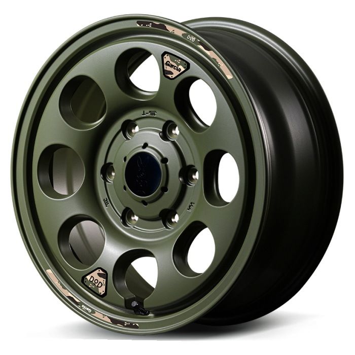 ホイール4本セット 16インチ 6 5 J 38 H 139 7 MID DOD ウシャリン セミグロスODグリーン