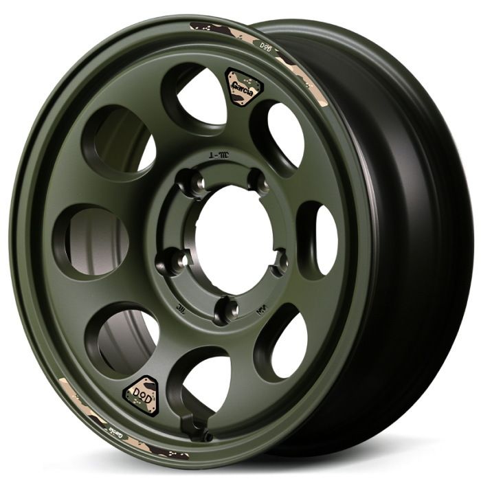 ホイール4本セット 16インチ 6 J 5 H 139 7 MID DOD ウシャリン セミグロスODグリーン
