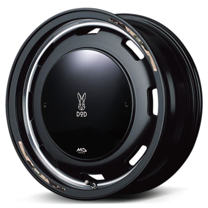 ホイール4本セット 16インチ 5 J 20 H 139 7 MID DOD ウシャリン トバリ セミグロスブラック リムヴァーレイポリッシュ