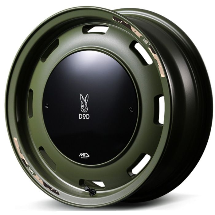 ホイール4本セット 16インチ 6 J 5 H 139 7 MID DOD ウシャリン トバリ セミグロスODグリーン